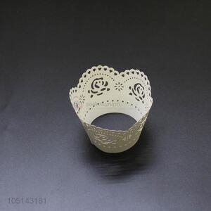 Latest design delicate laser cut paper bottomless cakecup