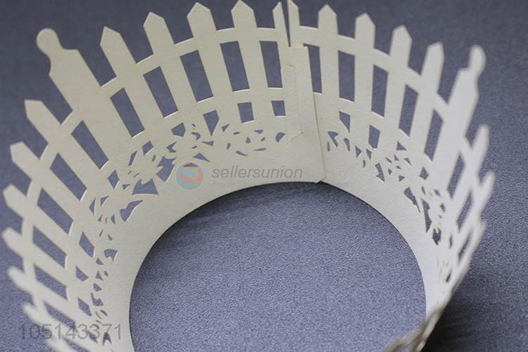 Direct factory delicate laser cut paper bottomless cakecup