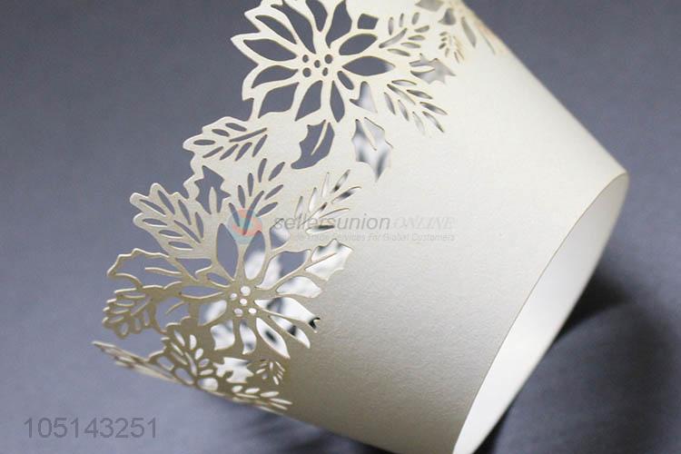 Resonable price laser cut paper cakecup w/o bottle