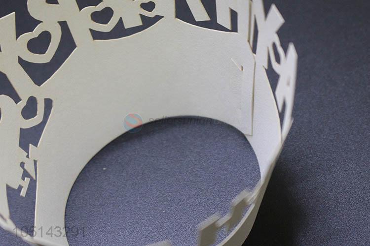 Wholesale cheap delicate laser cut paper bottomless cakecup