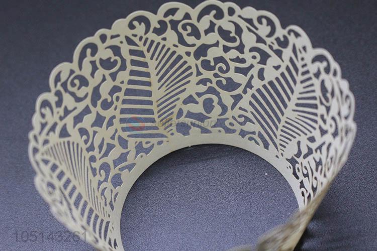 Factory OEM delicate laser cut paper bottomless cakecup