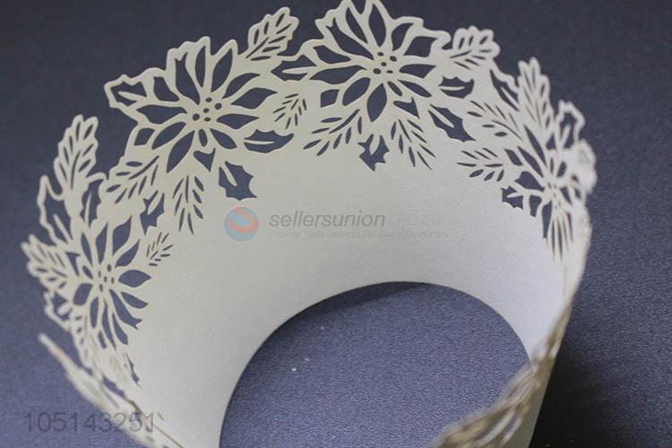Resonable price laser cut paper cakecup w/o bottle