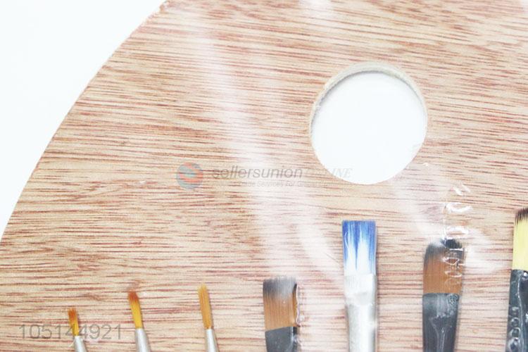 Best Selling Plastic Palette Art Paint Plastic Drawing Tray with Brushes
