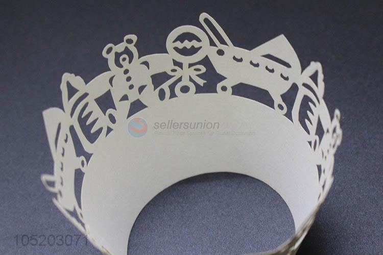 Factory supply cupcake wrapper laser cut paper cake holder for party decoration