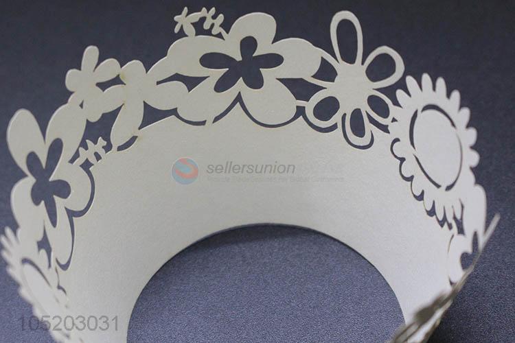 Factory directly sell cupcake wrapper laser cut paper cake holder for party decoration