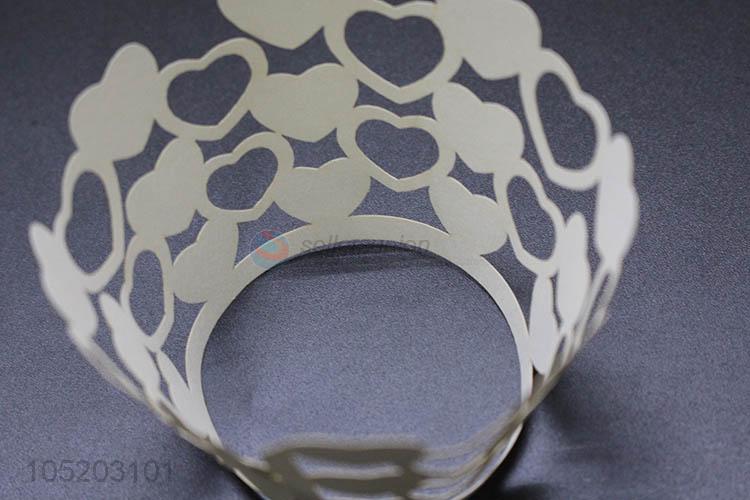 Factory promotional wedding favor party supplies laser cut cup cake wrappers