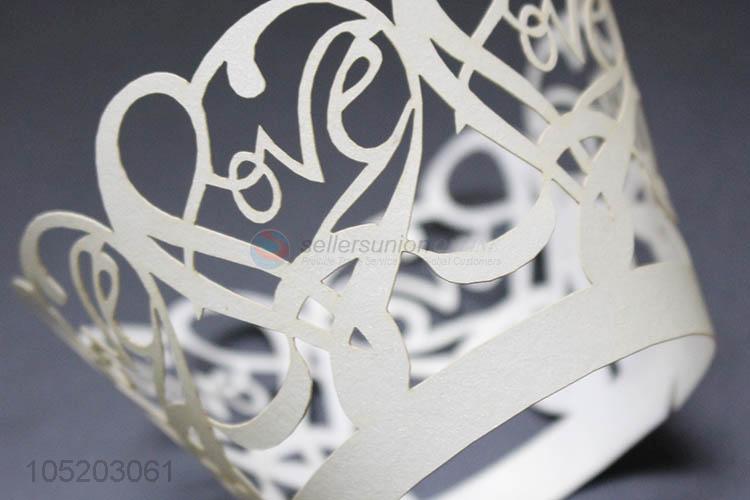 Good quality wedding favor party supplies laser cut cup cake wrappers