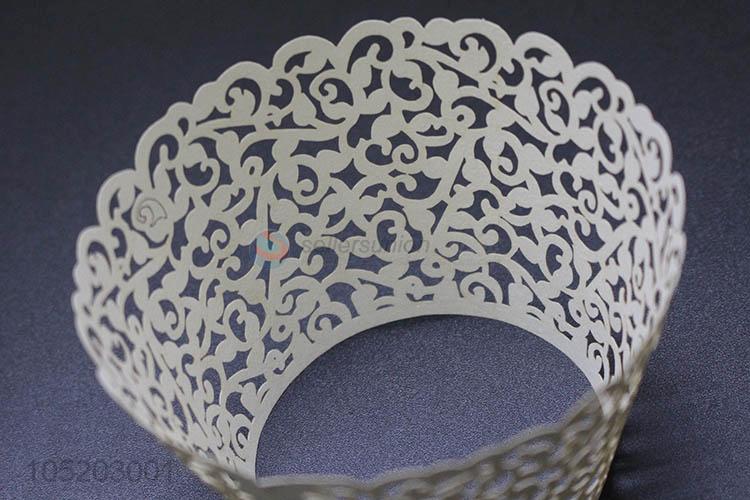 China branded cupcake wrapper laser cut paper cake holder for party decoration