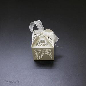 Factory supply laser cut guest candy wedding boxes
