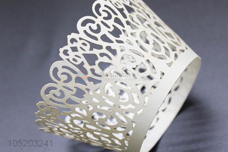 High quality wedding favor party supplies laser cut cup cake wrappers