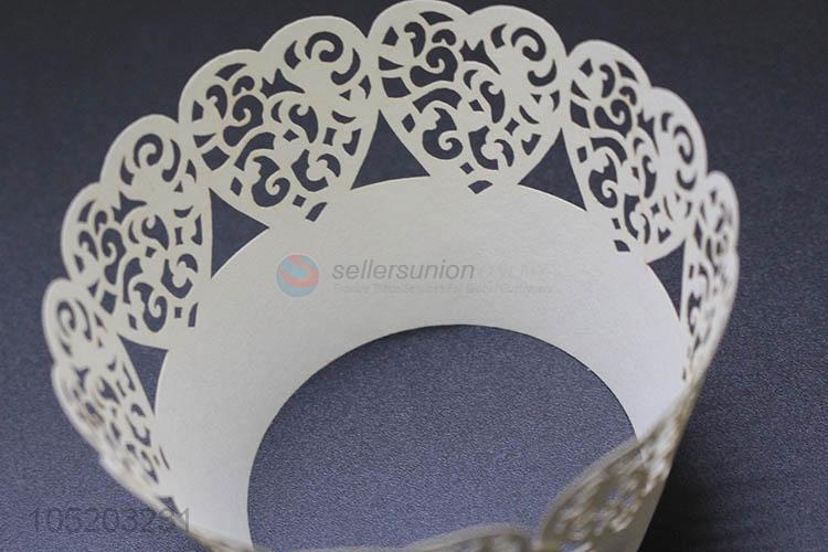Manufacturer directly supply wedding favor party supplies laser cut cup cake wrappers