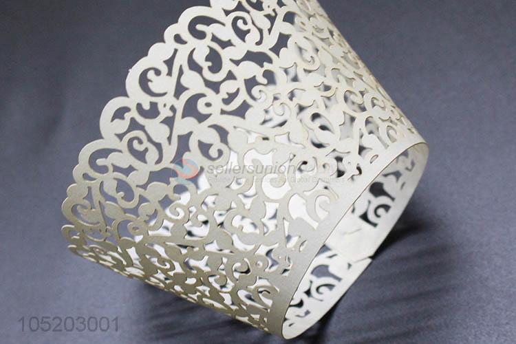 China branded cupcake wrapper laser cut paper cake holder for party decoration