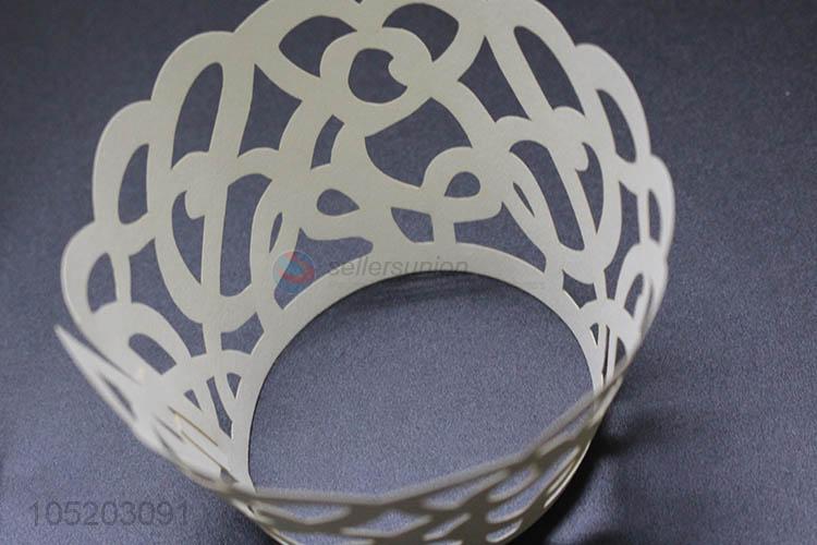Wholesale new style cupcake wrapper laser cut paper cake holder for party decoration