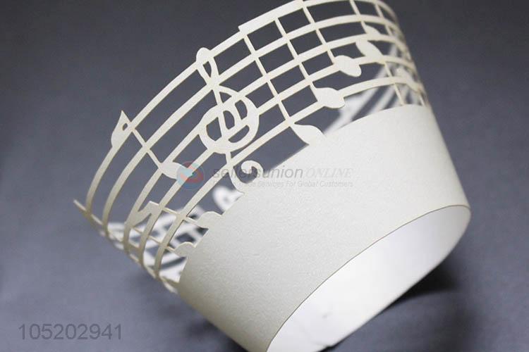 Factory customized cupcake wrapper laser cut paper cake holder for party decoration
