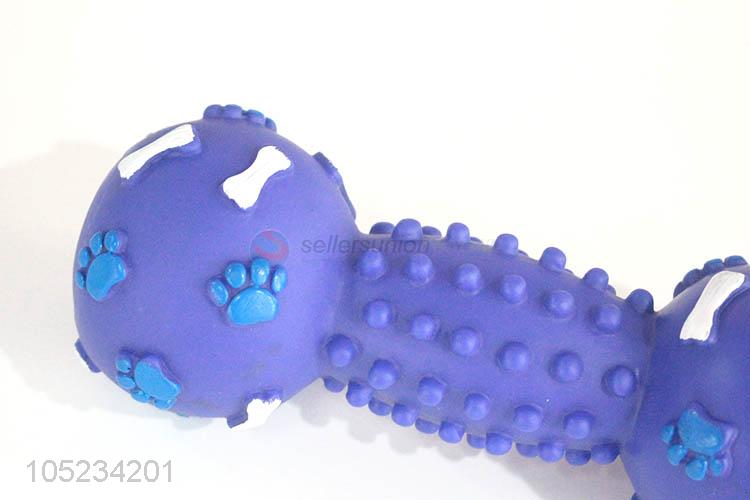 Promotional custom barbell shape dog toy pet toy