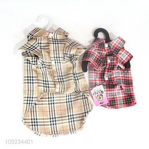 Factory directly sell check pattern dog clothes