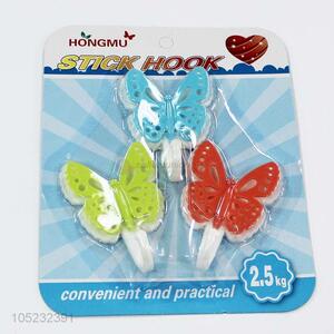 Modern Style 3pc Butterfly Shape Plastic Hooks