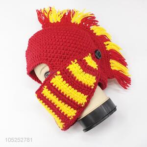 New popular premium quality manual knitted knight hat