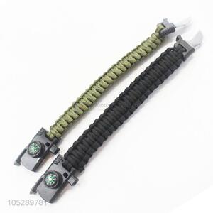 New arrival outdoor survival paracord bracelet kit with compass, knife