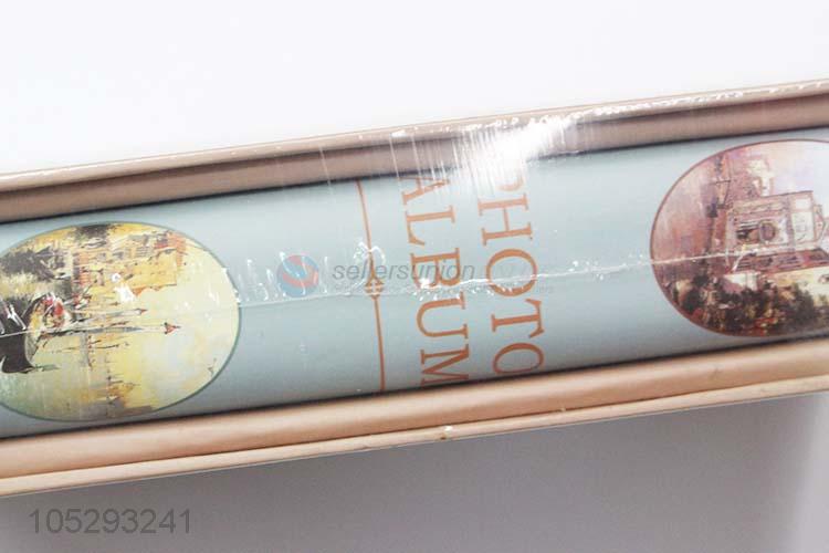 Nice Design Customized Paper Blank Photo Albums with Transparent Inside Pages