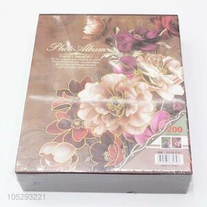 Factory Wholesale Flower Pattern Cover Wedding Photo Album with Transparent Inside Pages