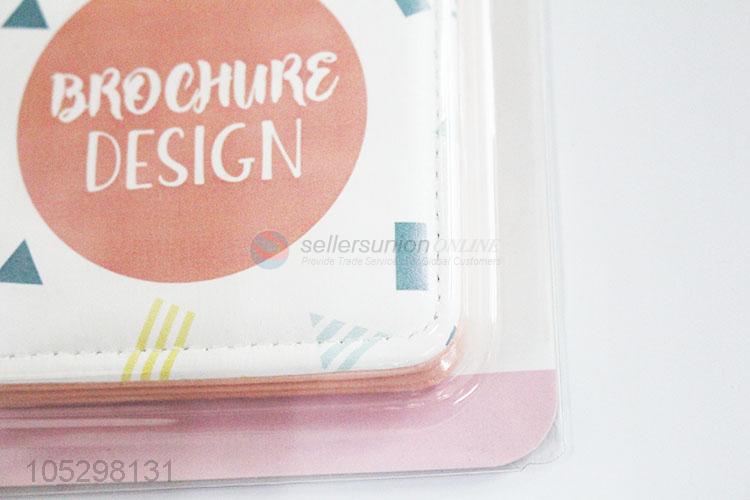 High quality women printed pu cover cosmetic travel mirror