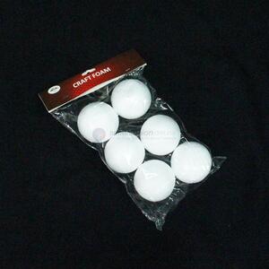 Wholesale low price 6pcs white foam balls for Christmas