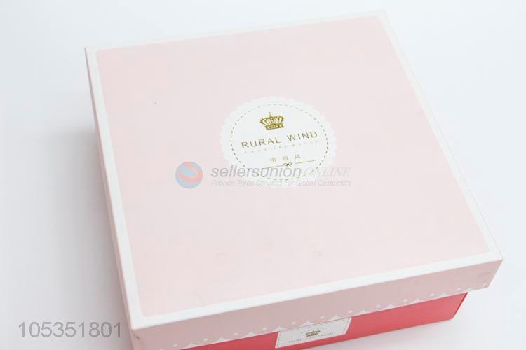 New Arrival Pink Color Paper Carton Paper Box Beautiful Box