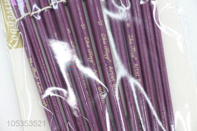 Popular Promotional 12pcs Nylon Brush Painting Pen for Art Student