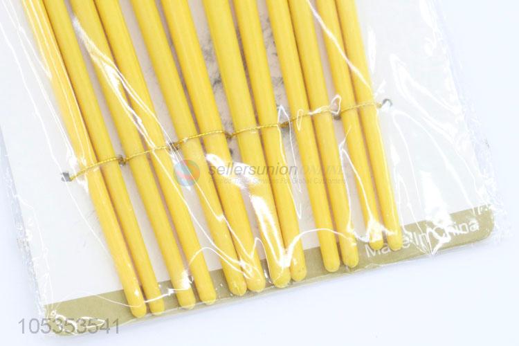 Promotional Item 12pcs Yellow Paint Brushes for Art Student Drawing