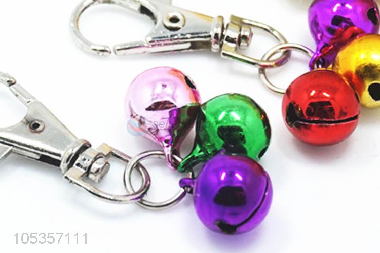 Hot Selling Pet Accessories Cute Key Chain With Colorful Bells