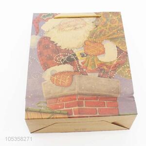 Wholesale custom recycled Christmas gift bag brown kraft paper bag