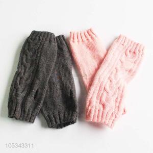 China manufacturer ladies soft cony hair half-finger gloves