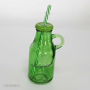Direct factory green 200ml beer bottle shape glass cup