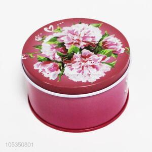 New Design Flower Pattern Iron Can Fashion Gift Box