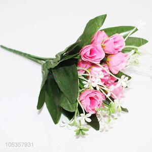 Factory Sales 6 Heads 12pcs Flower Artificial Rose Artificial Plant