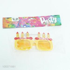 New arrival yellow glasses for birthday party
