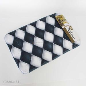 Wholesale rhombus pattern polyester floor mat