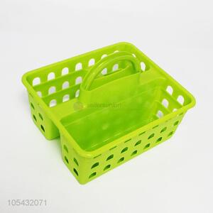 Wholesale portable 2 grid plastic sundries storage basket