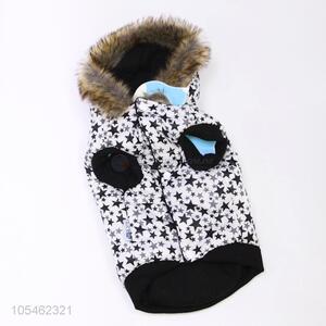 High sales star printed winter pet apparel dog clothes