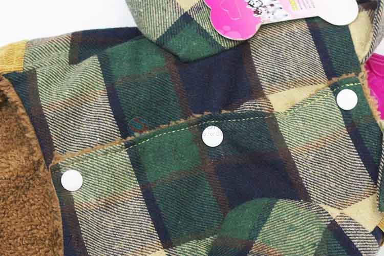 Good quality check pattern winter warm coat pet trousers