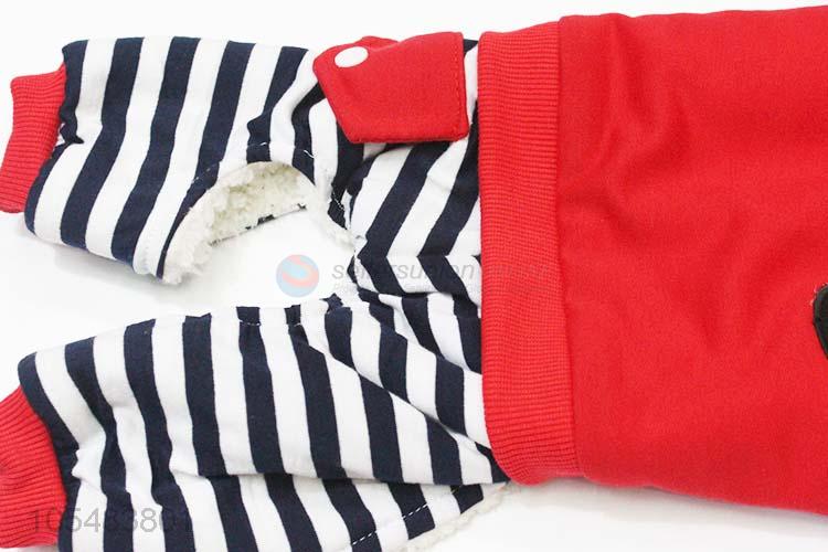 Cheap wholesale red cotton pet coat dog trousers for winter