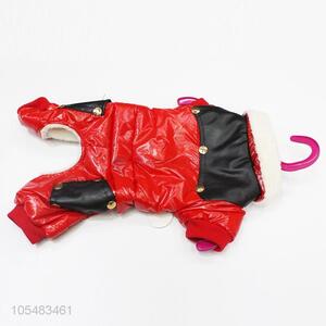 Direct factory supply red pet winter warm jacket for dogs