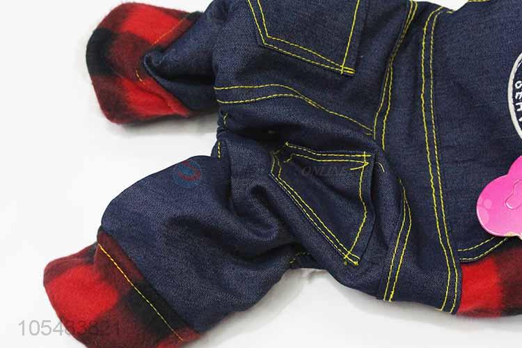 High sales pet jeans trousera winter coat dog apparel