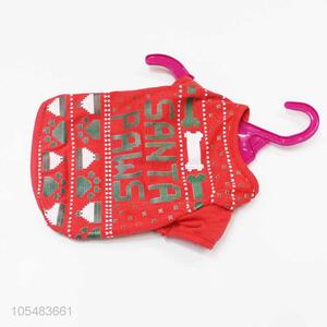 Hot sale cheap printed pet thin coat red dog apparel