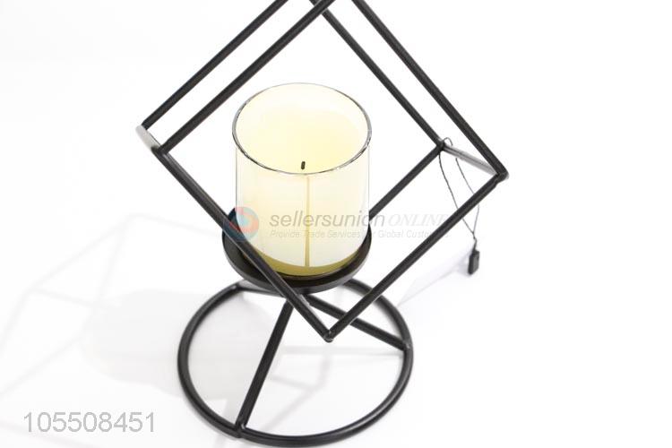 China wholesale iron art black candlestick/candle holder