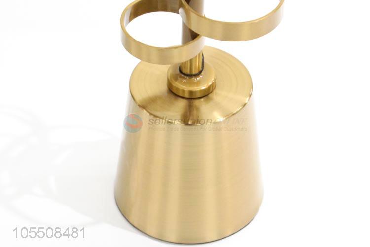 Popular promotional golden iron candlestick metal candle holder