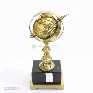 Fancy design indoor decor golden iron craft with rotatable ball
