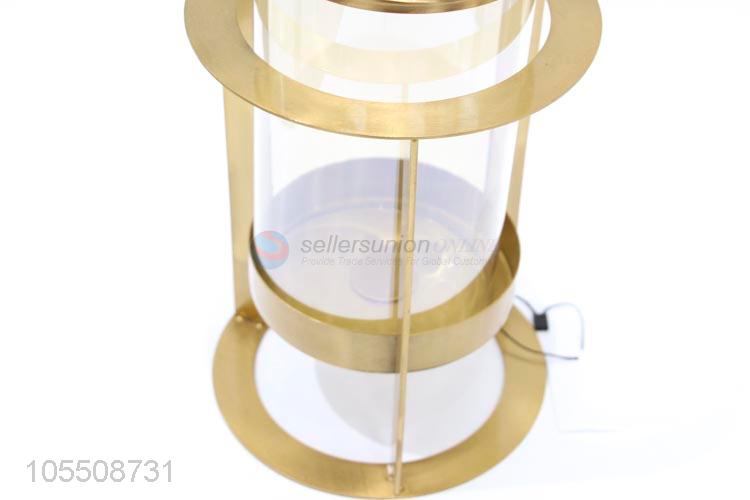 Factory promotional modern indoor decor golden metal candle holder