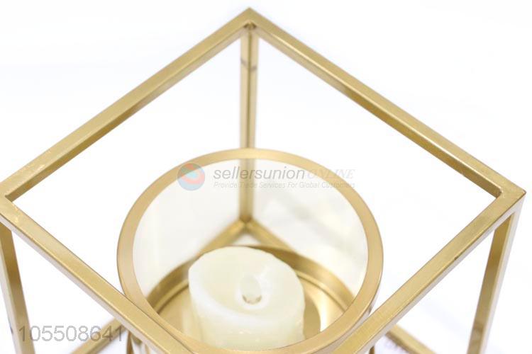 Low price golden iron candlestick metal candle holder